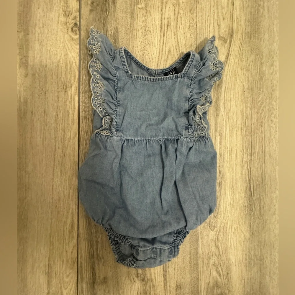 Baby Gap 18-24 months denim one piece romper